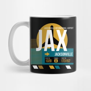 Vintage Jacksonville JAX Airport Code Travel Day Retro Air Travel Mug